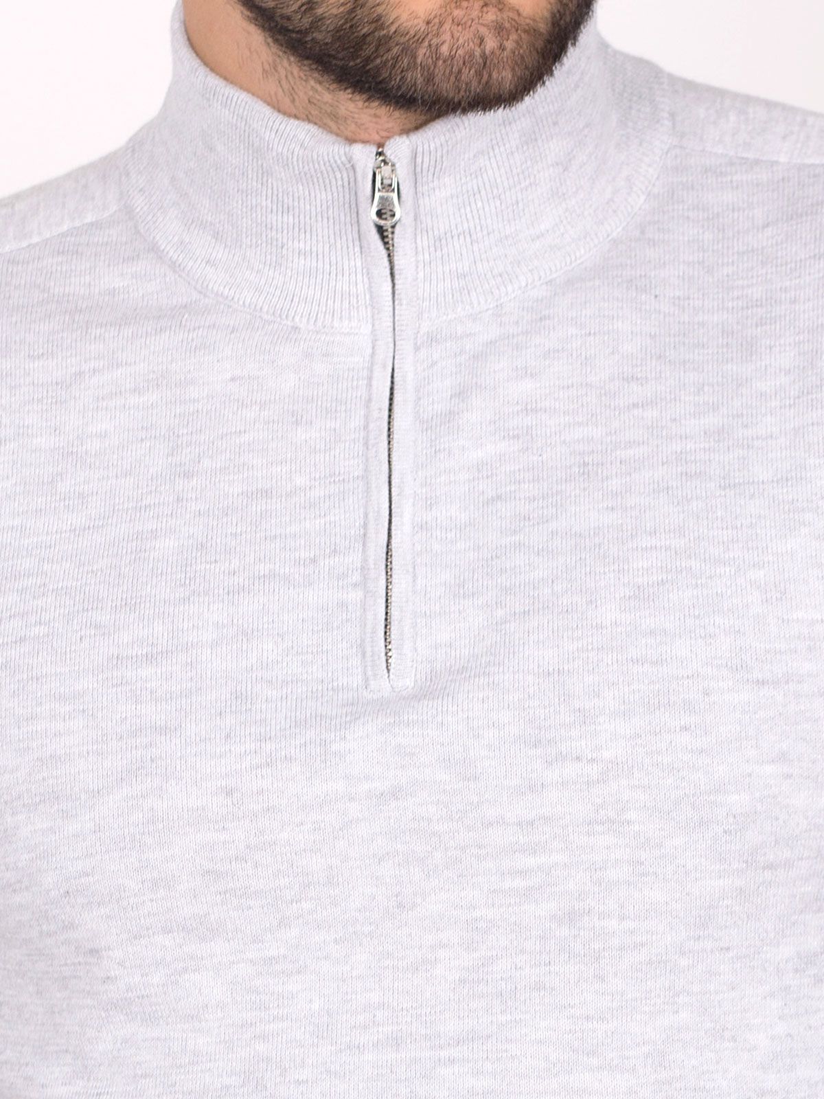 Cotton polo shirt in gray - 35295 € 38.81 img3