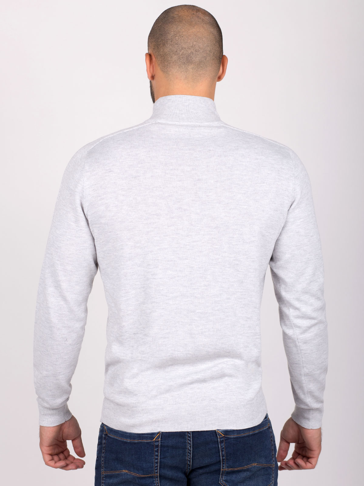 Cotton polo shirt in gray - 35295 € 38.81 img4