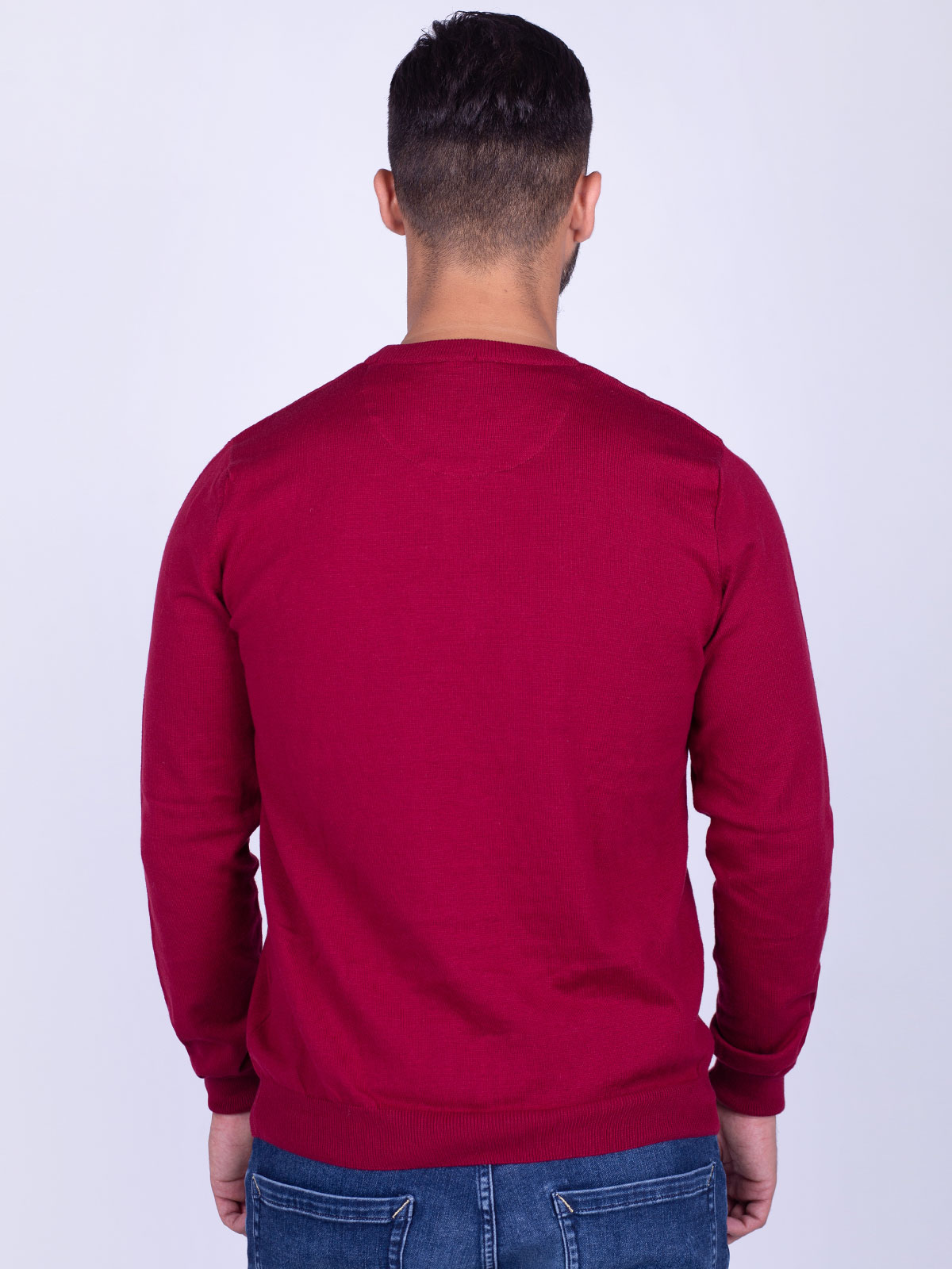 Πλεκτό πουλόβερ σε μπορντό χρώμα - 35298 € 37.12 img2