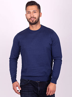 Μπλε πουλόβερ με μελάνι - 35299 - € 37.12