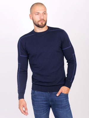Ανδρική μπλούζα σε σκούρο μπλε - 35313 - € 38.81