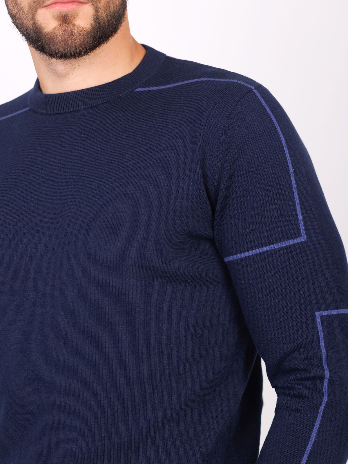 Ανδρική μπλούζα σε σκούρο μπλε - 35313 € 38.81 img3