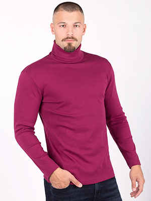 Dark purple cotton polo-42332-€ 32.62