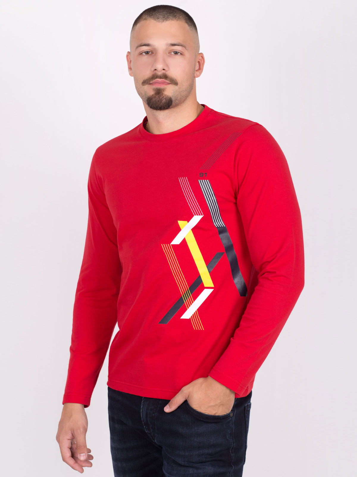 Κόκκινη μπλούζα με στάμπα cherty - 42336 € 16.31 img2