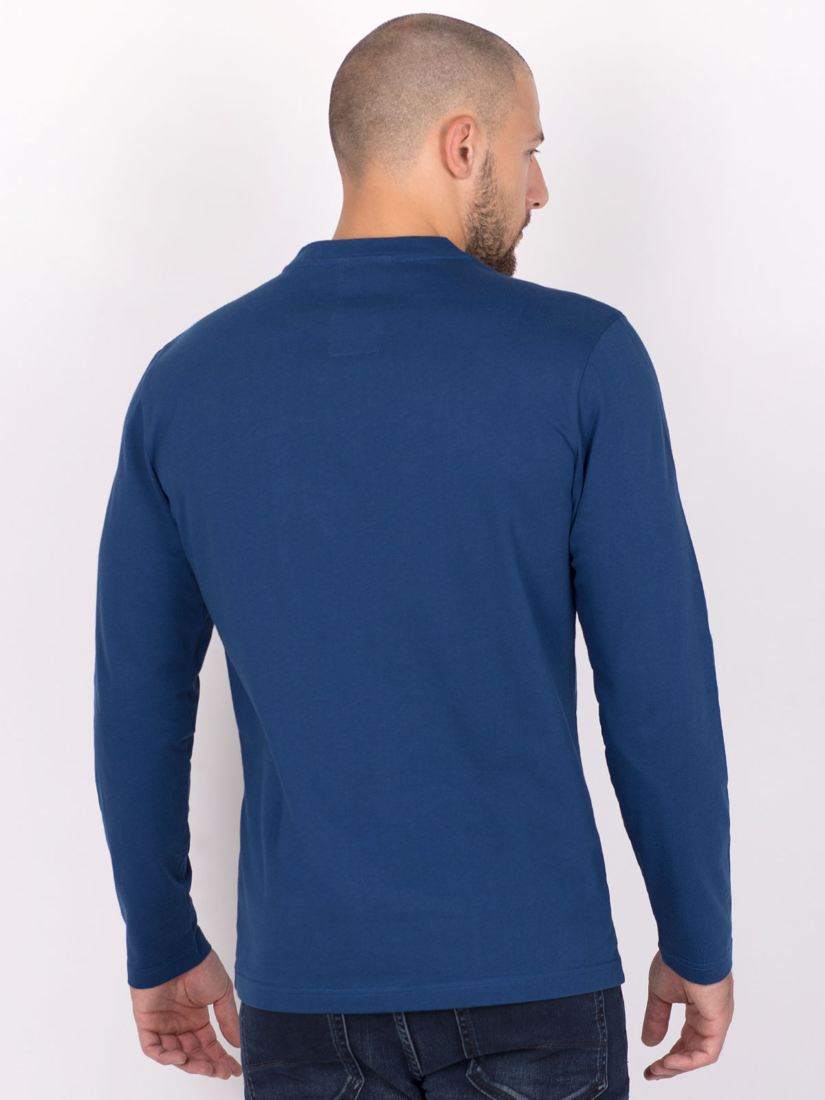 Μπλούζα σε μπλε χρώμα με φλοράλ στάμπα - 42339 € 29.25 img4