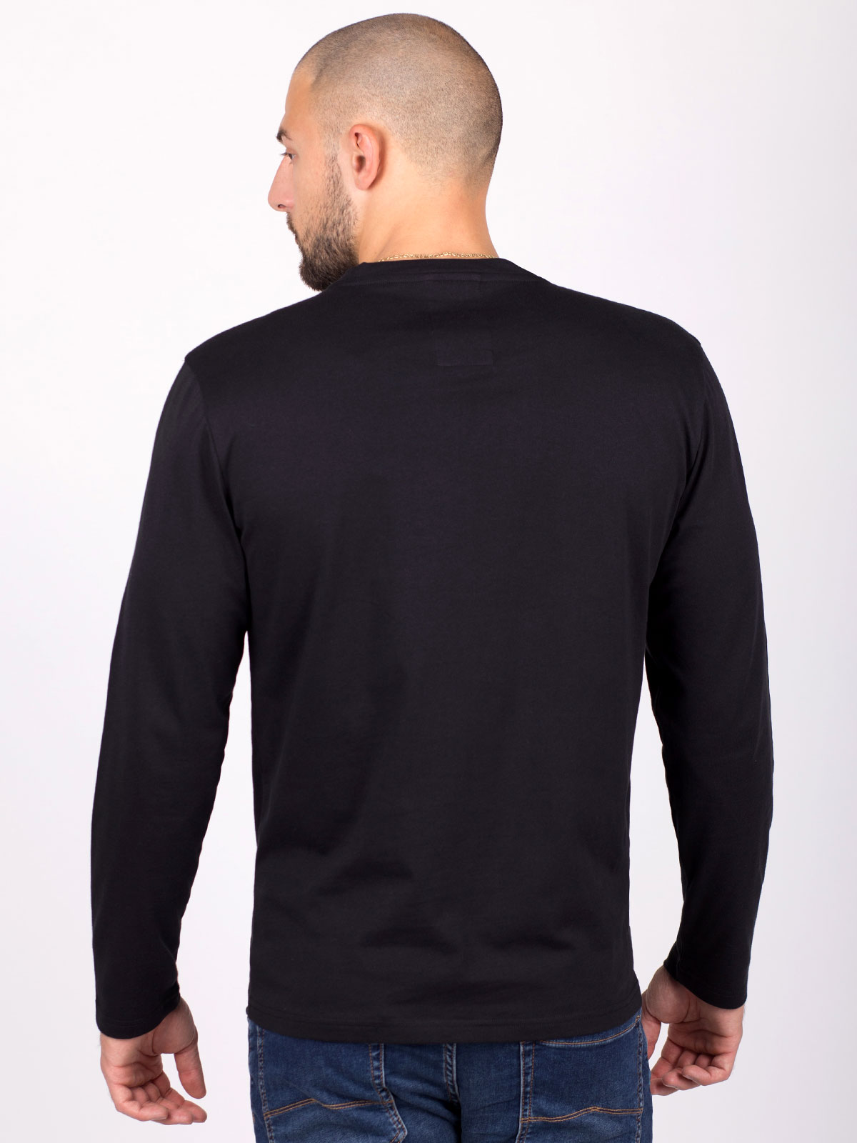 Μαύρη μπλούζα με τρίχρωμη στάμπα - 42341 € 10.69 img4