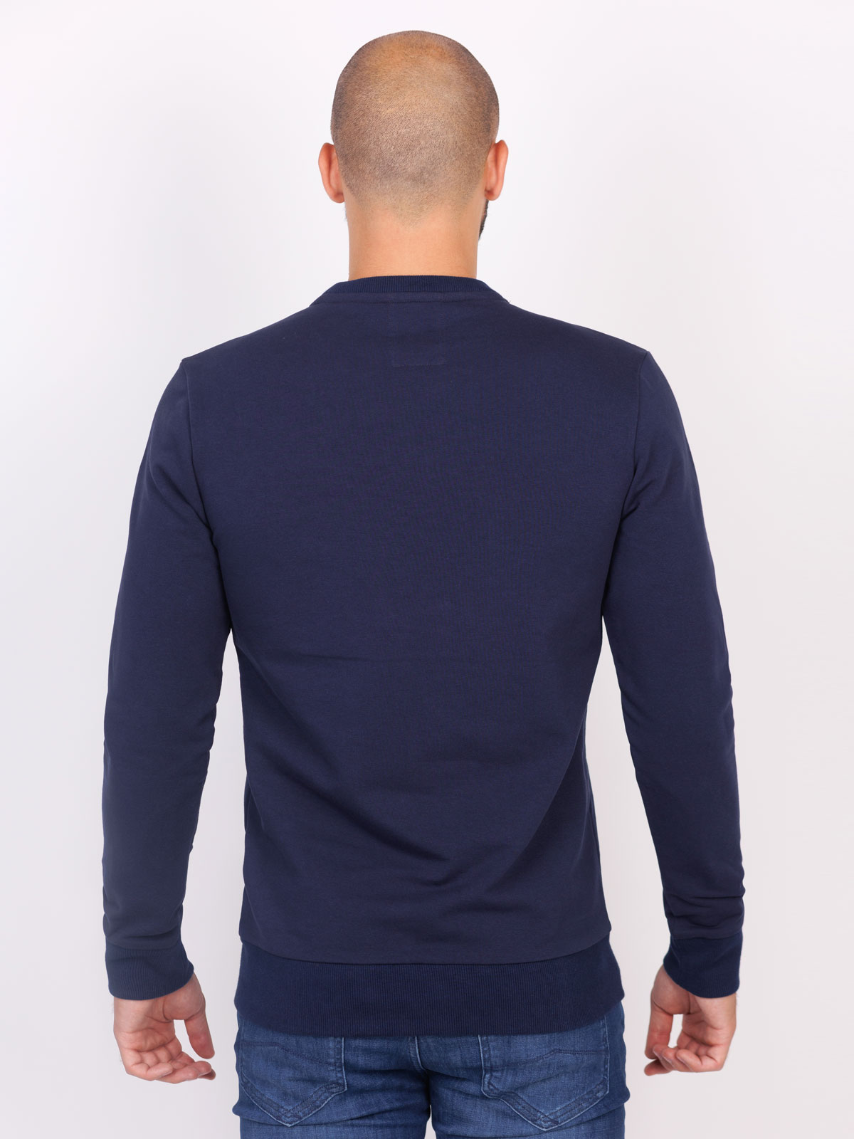 Blouse in dark blue with colored panels - 42353 € 29.81 img2