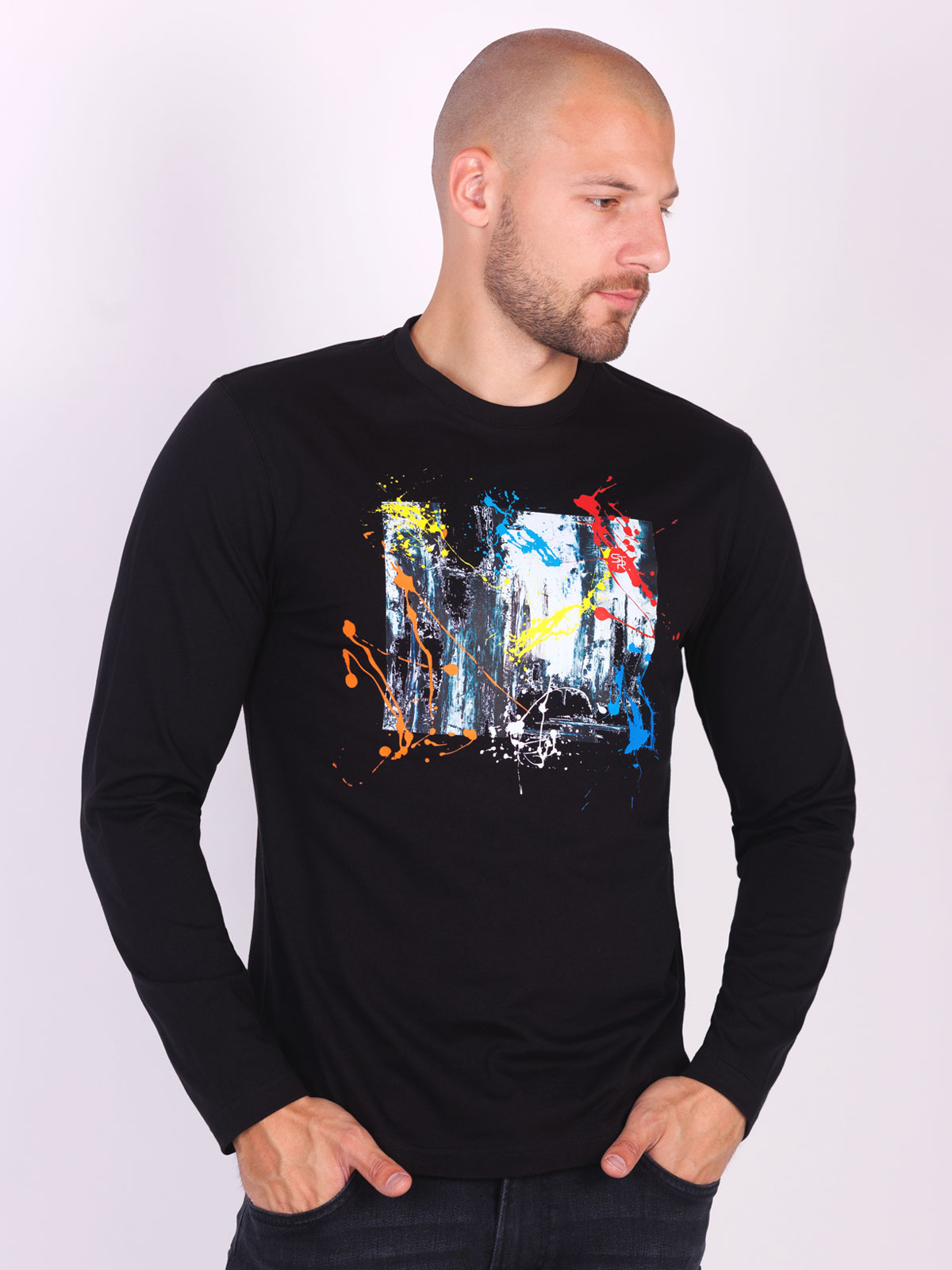 Bluză pentru bărbați cu imprimeu cu stro - 42356 € 27.56 img1