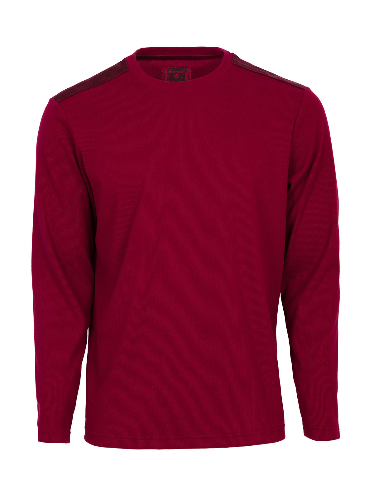 Burgundy ribbed blouse with suede should - 42381 44.43 € img1