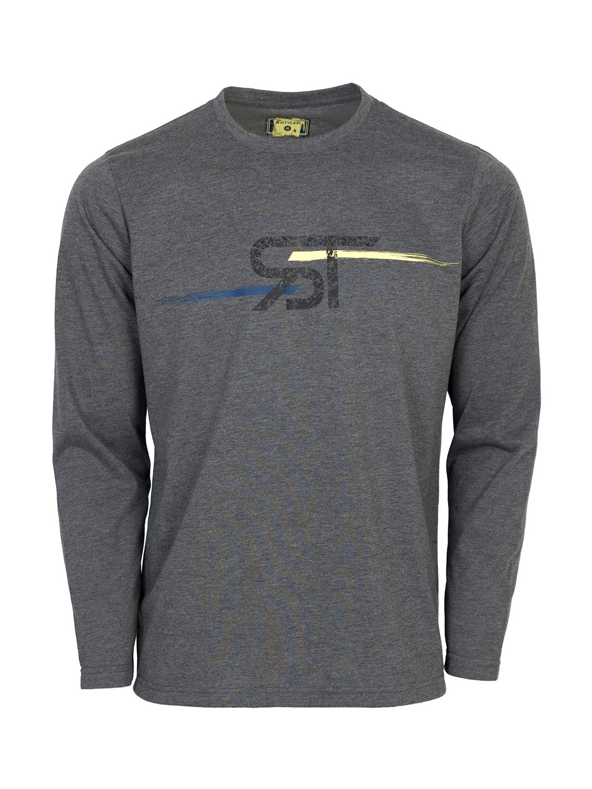 Grey melange blouse with print - 42389 40.49 € img1