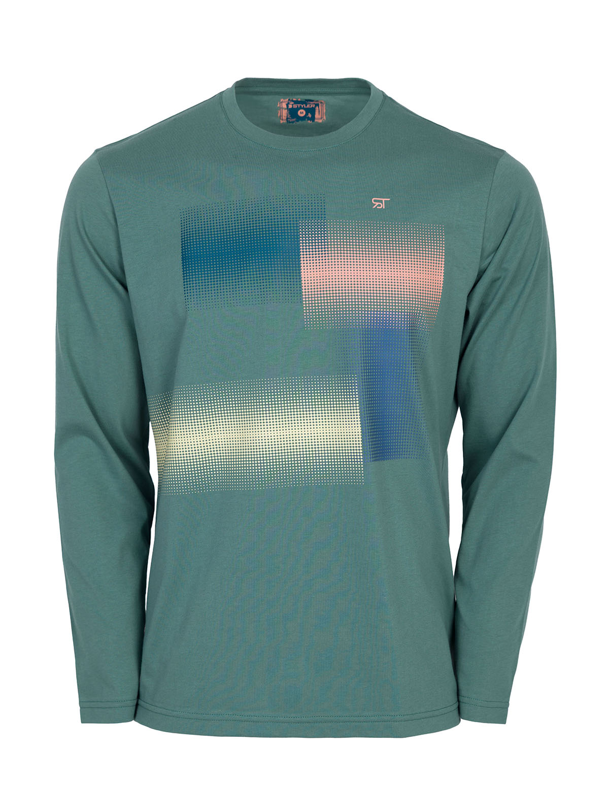 Emerald blouse with colorful print - 42400 40.49 € img1