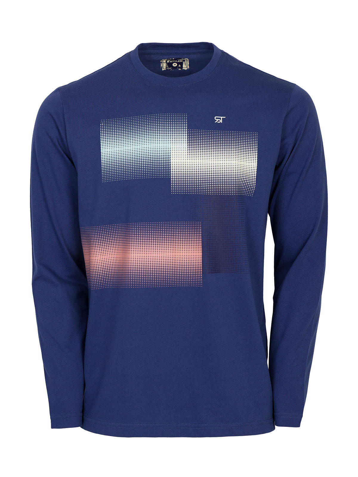 Denim color blouse with colorful print - 42401 40.49 € img1