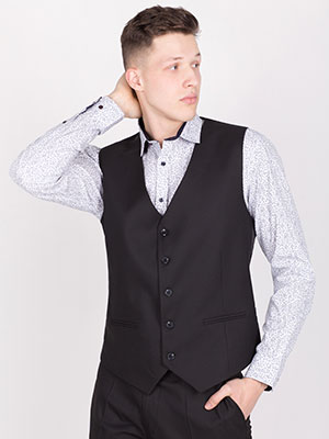 item: black classic vest with small cells  - 44054 - € 24.75