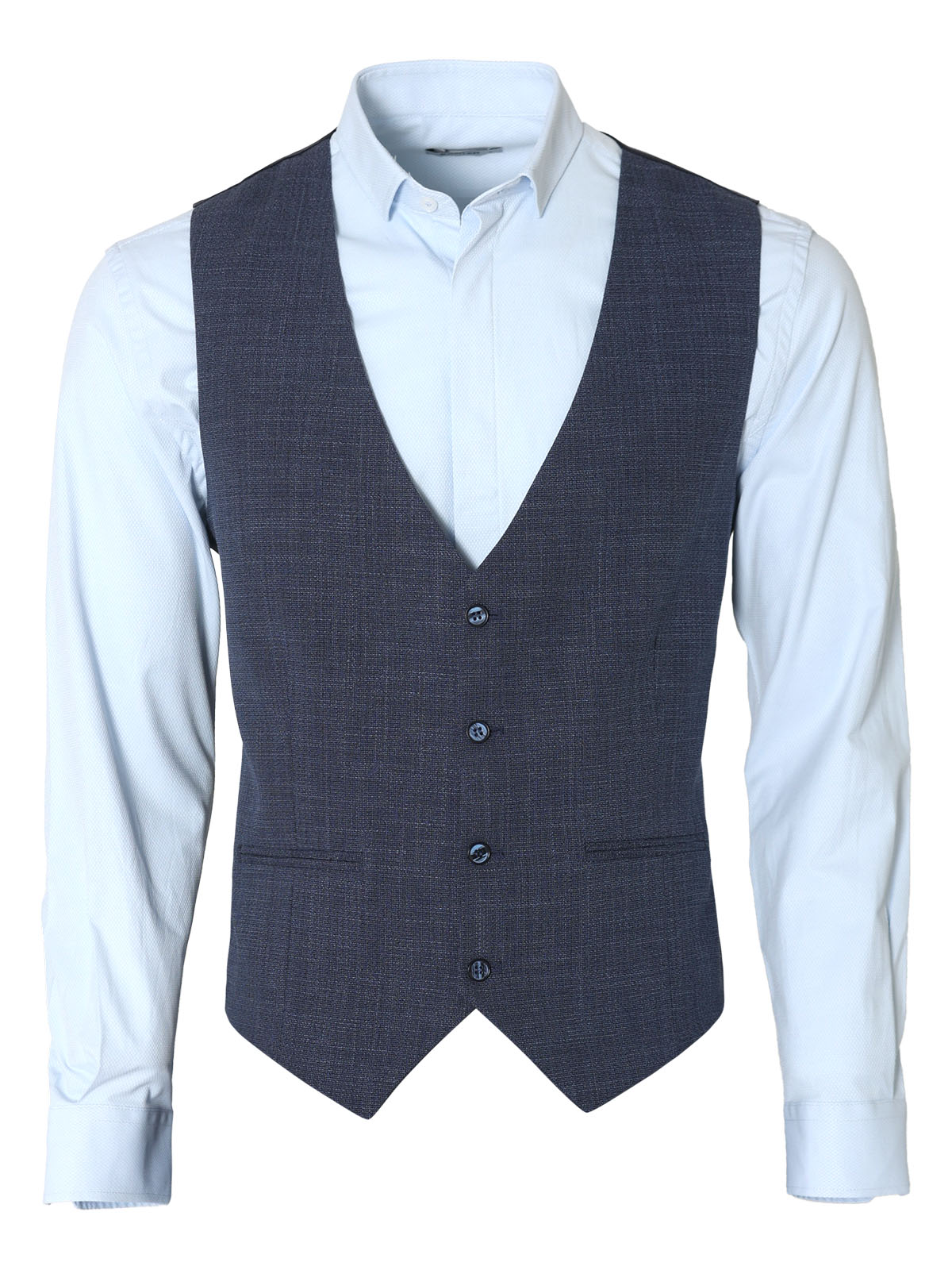 Mens vest in blue melange - 44057 € 37.12 img1