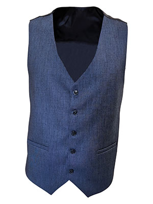 Vestă elegantă în melanj albastru închis - 44067 - € 21.93