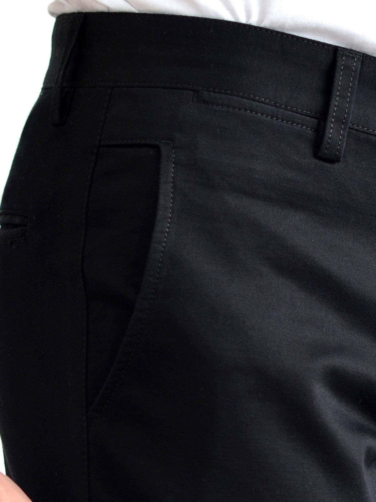 Μαύρο παντελόνι από βαμβάκι και ελαστάν - 60172 € 11.25 img3