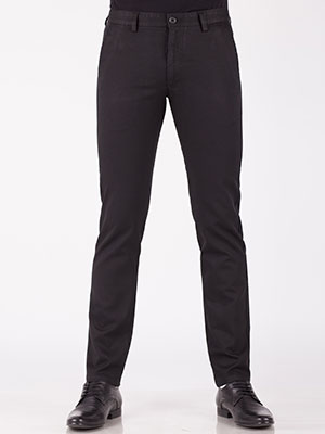 Pantaloni din bumbac negru si tencel - 60181 - € 11.25