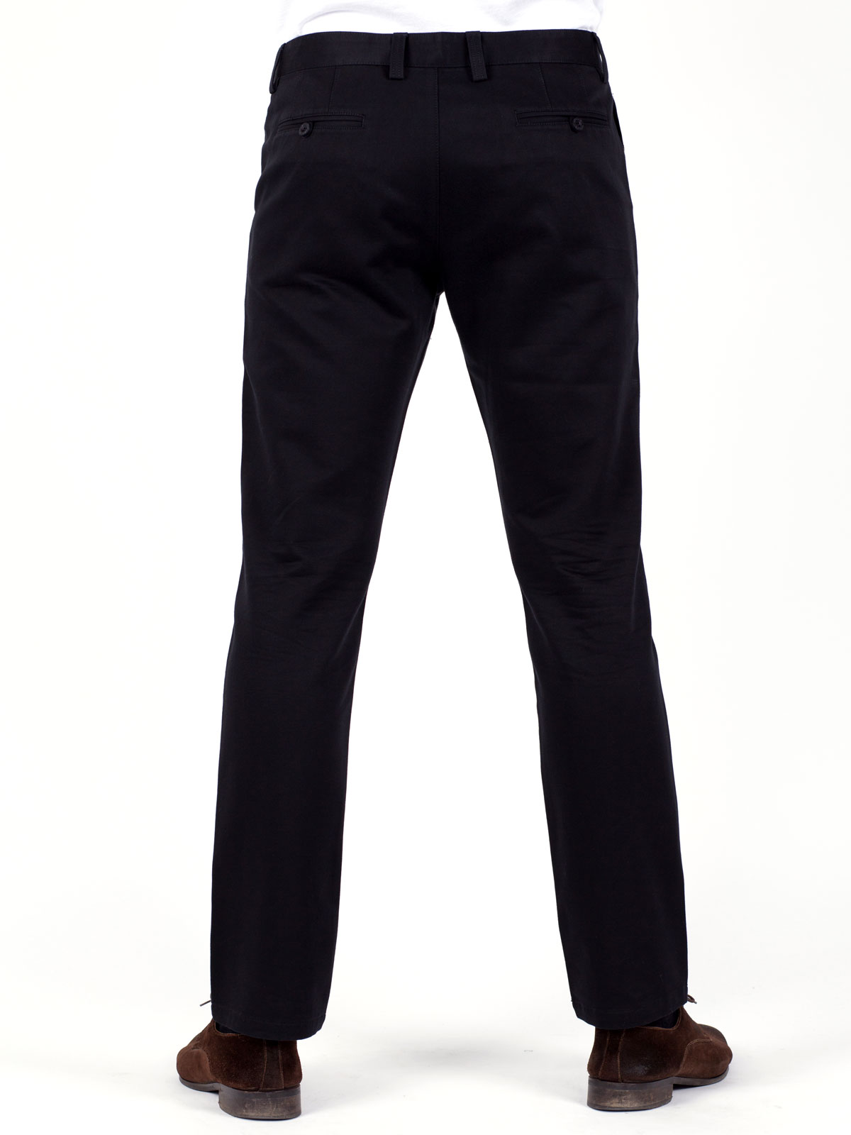 Μαύρο βαμβακερό παντελόνι με ελαστάνη - 60208 € 11.25 img2