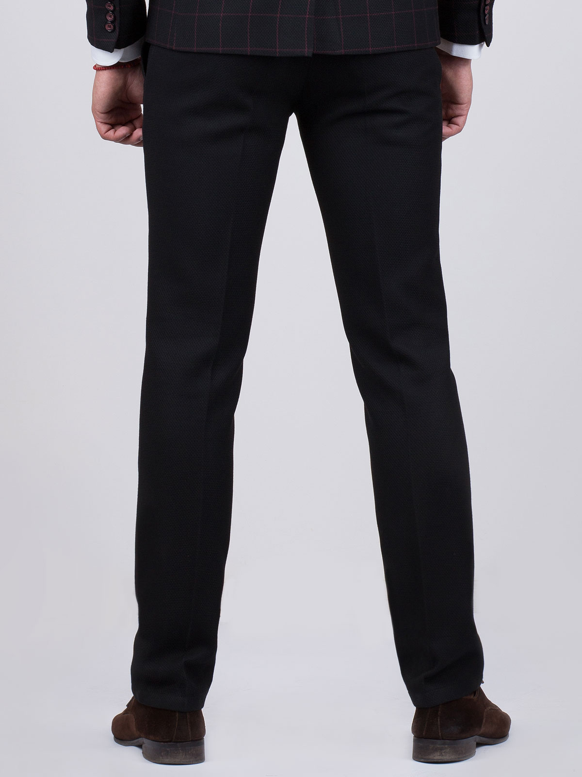 Pantaloni negri tesatura clasica cu boa - 60229 € 19.12 img2