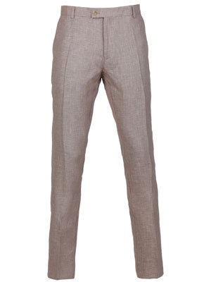 Linen trousers in beige melange-60258-€ 65.24
