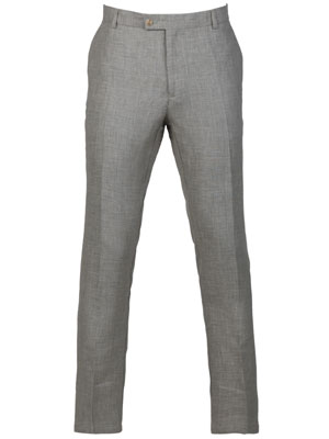 Linen pants in green melange - 60260 - € 65.24