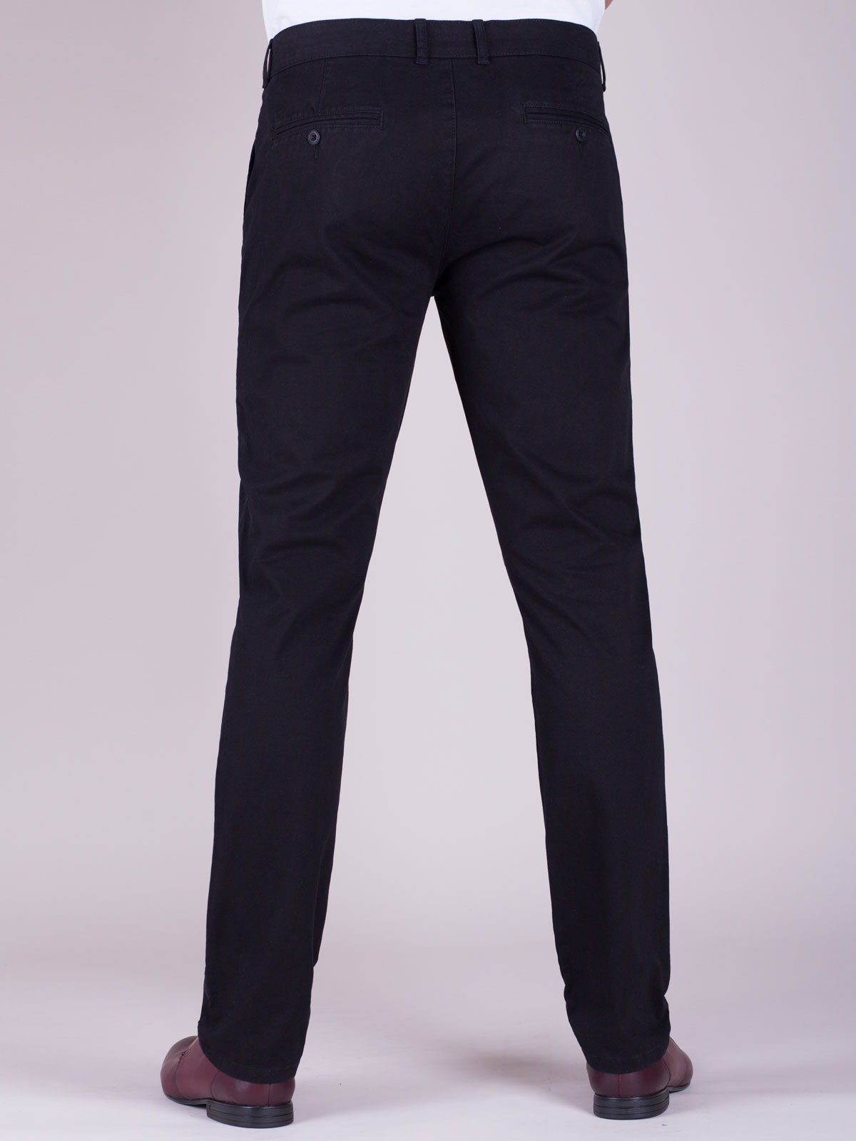 Μαύρο βαμβακερό παντελόνι με κεντημένο - 60269 € 21.93 img3