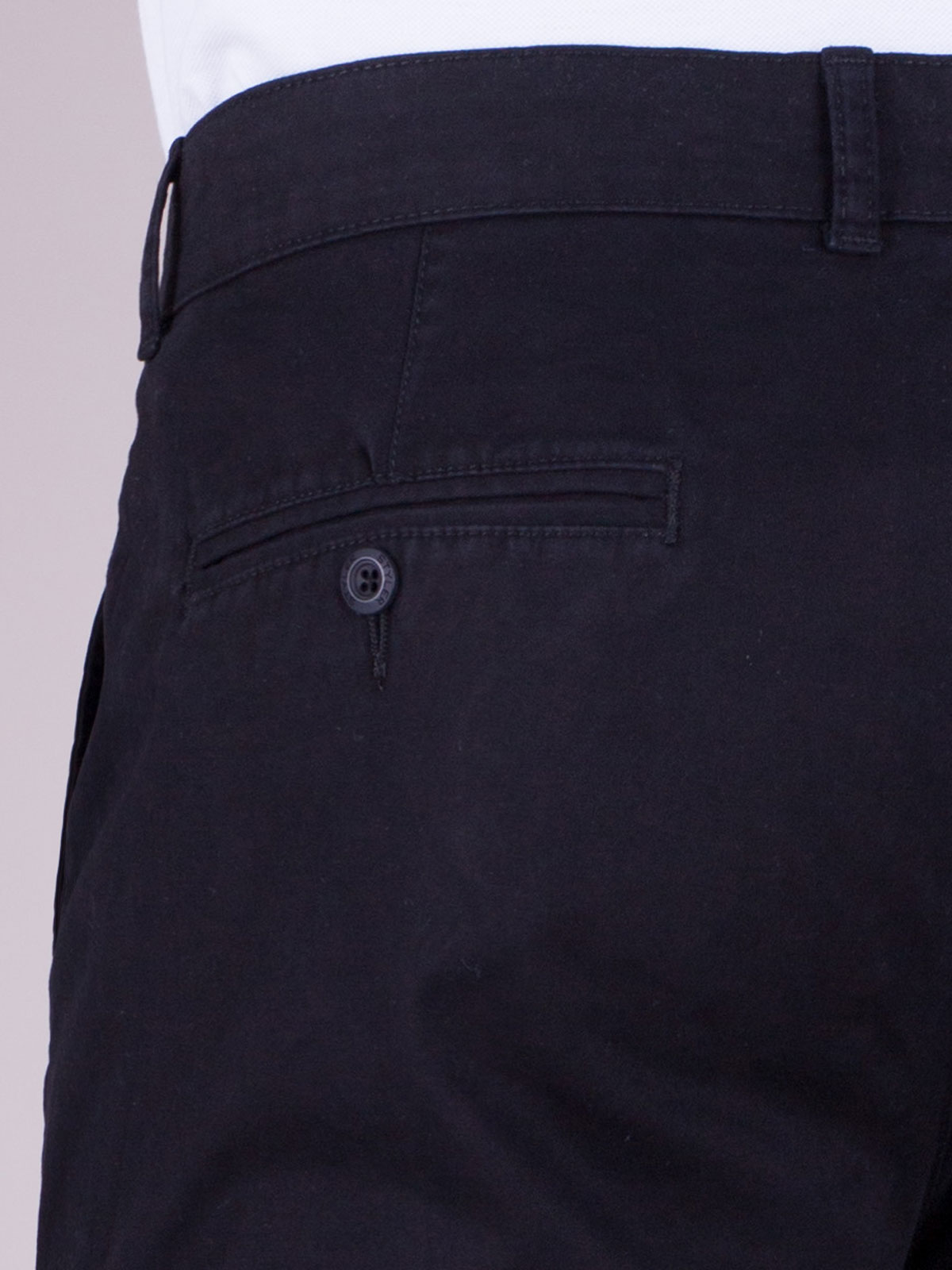 Μαύρο βαμβακερό παντελόνι με κεντημένο - 60269 € 21.93 img4