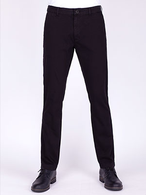 Μαύρο δομημένο παντελόνι - 60281 - € 49.49