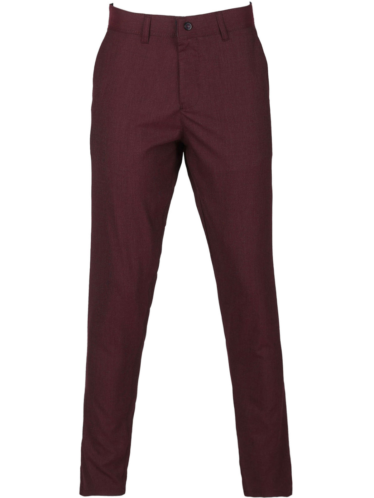 Fitted burgundy melange trousers - 60312 € 50.06 img1