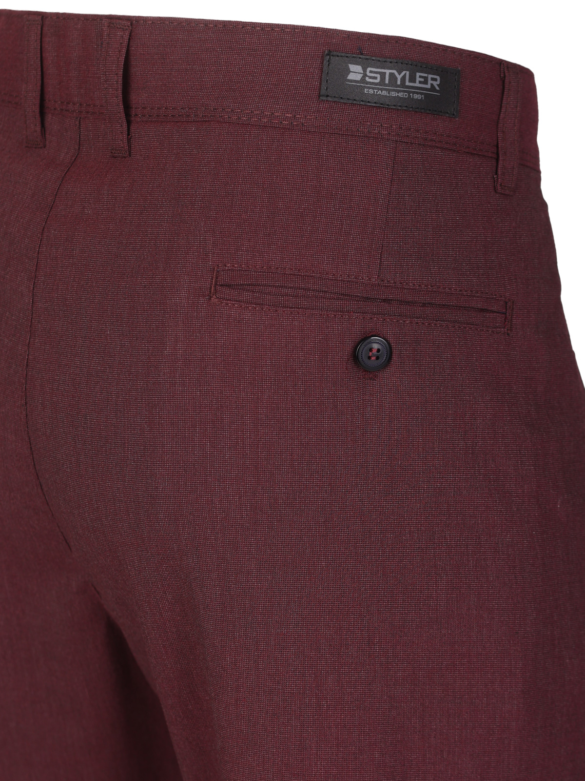 Fitted burgundy melange trousers - 60312 € 66.37 img3