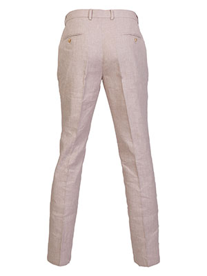 Linen mens trousers in beige melange - 60317 € 65.24 img2
