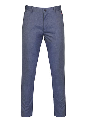 Light blue melange trousers-60320-€ 66.37