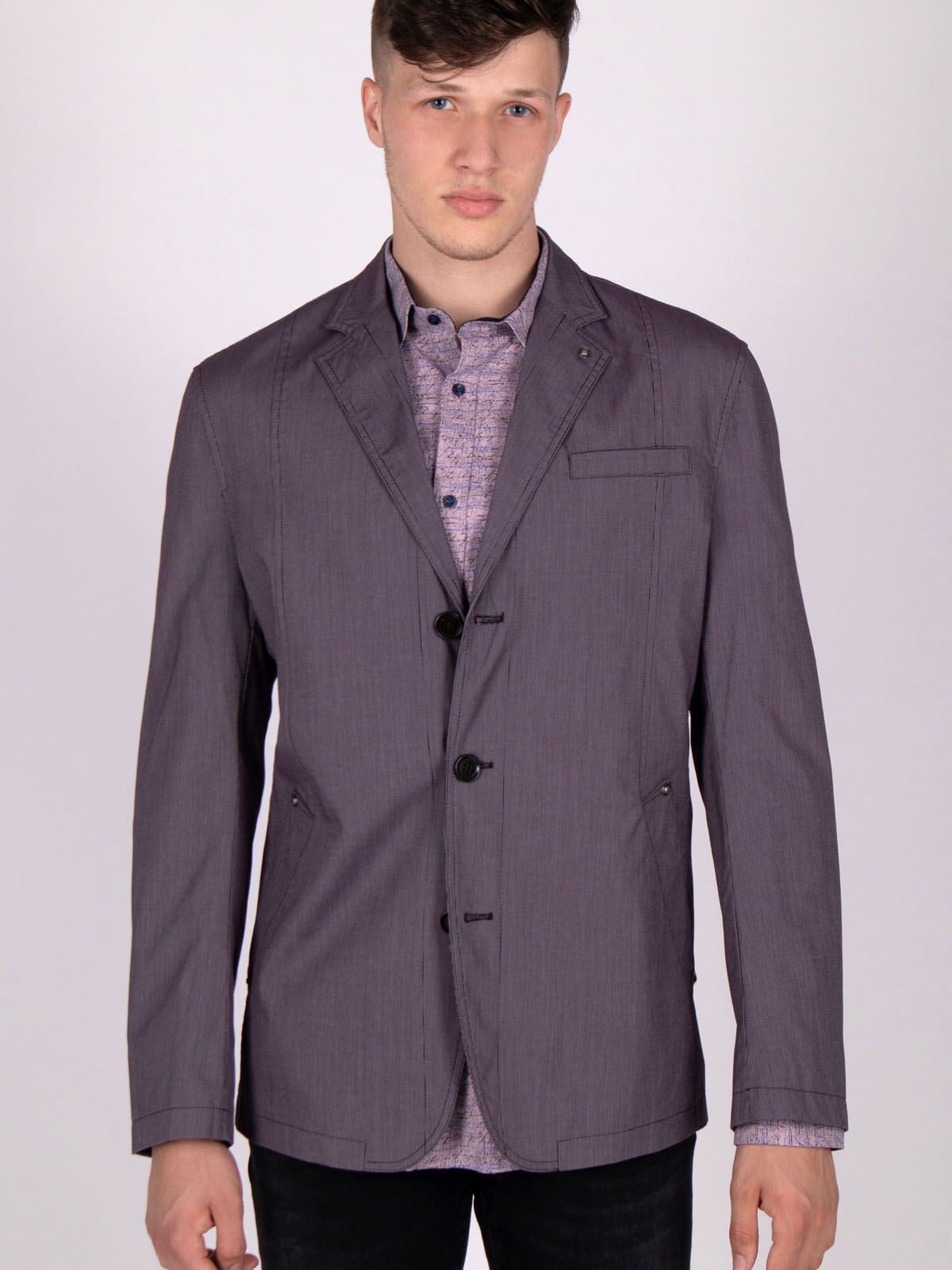 Jachetă mov cu dungă fină - 61005 € 23.62 img2