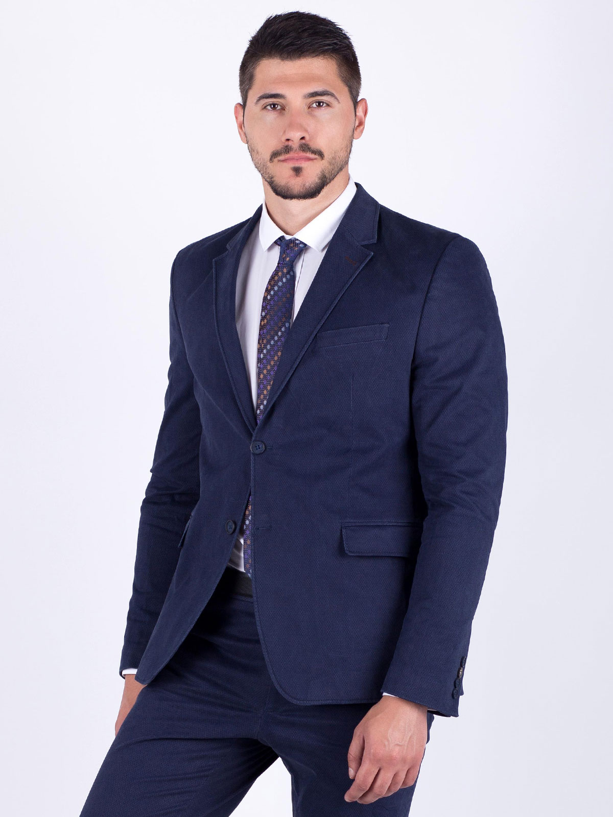 Blazer bărbătesc în albastru închis - 61055 € 27.56 img1