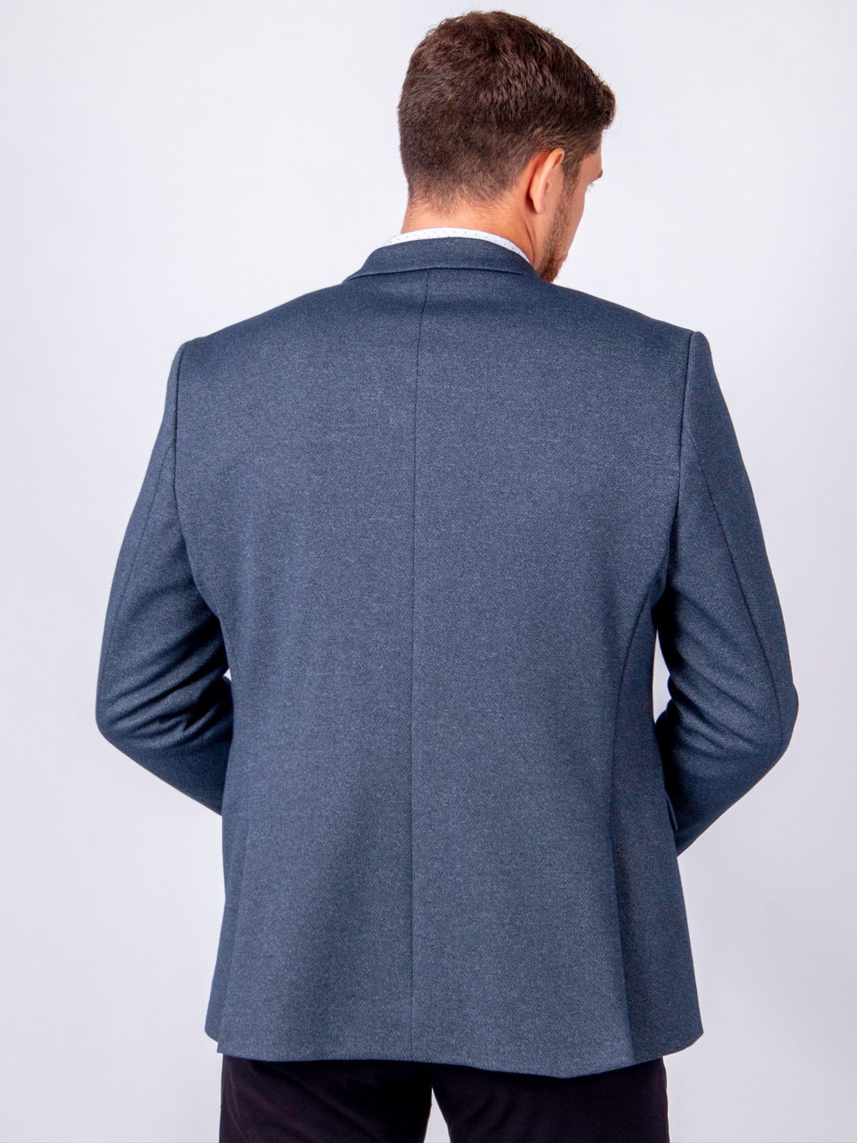Fitted jacket in medium blue melange - 61081 € 72.55 img3