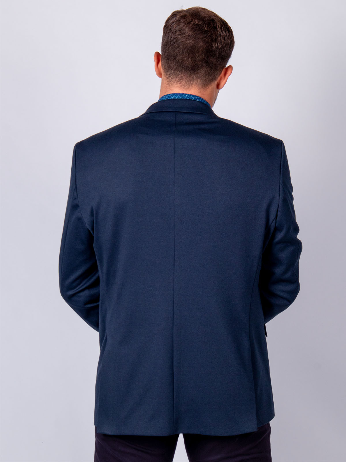 Jachetă tricou din bumbac albastru înch - 61082 € 50.06 img3
