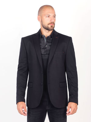 Jachetă neagră de tricou din bumbac - 61083 - € 61.30