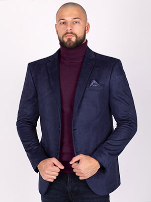 item:Navy blue suede jacket - 61085 - € 117.55