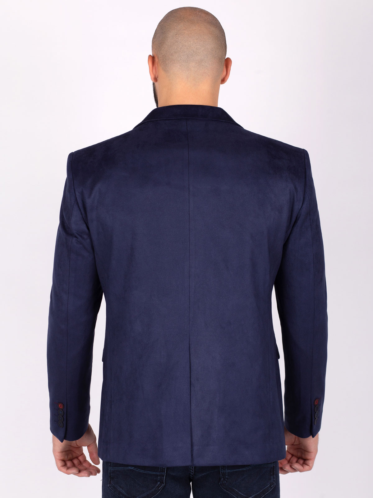 Navy blue suede jacket - 61085 € 72.55 img4