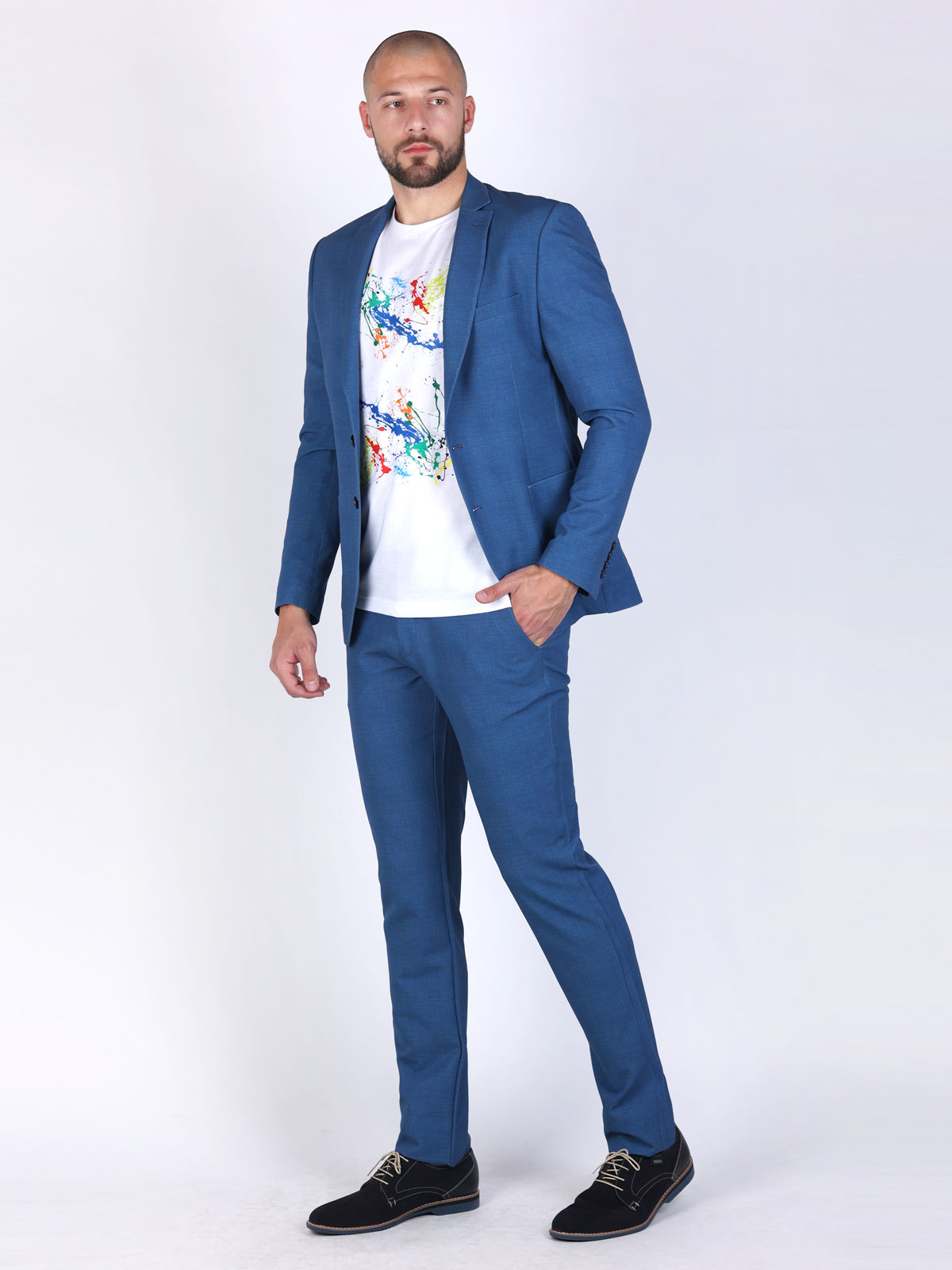 Sporty elegant jacket in blue - 61087 € 146.23 img4