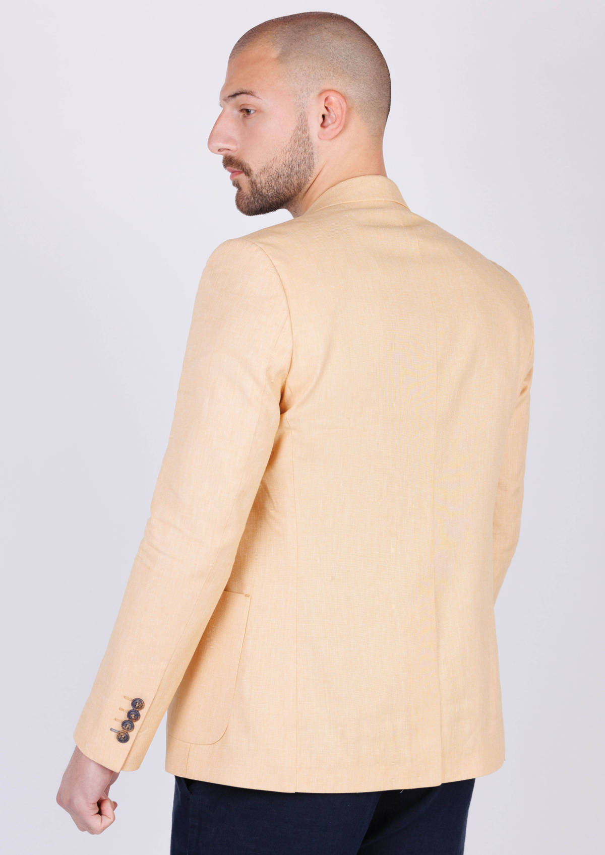Jachetă bărbătească din in galben - 61094 € 139.48 img3