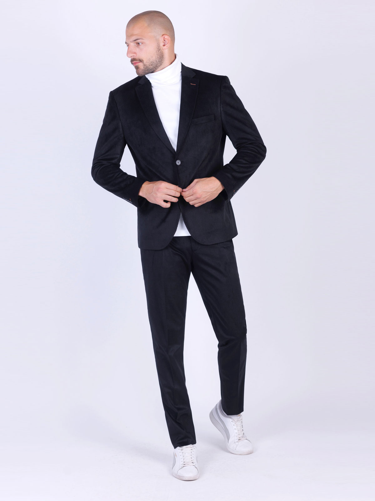 Jachetă pentru bărbați cu dungi negre - 61102 € 83.80 img3