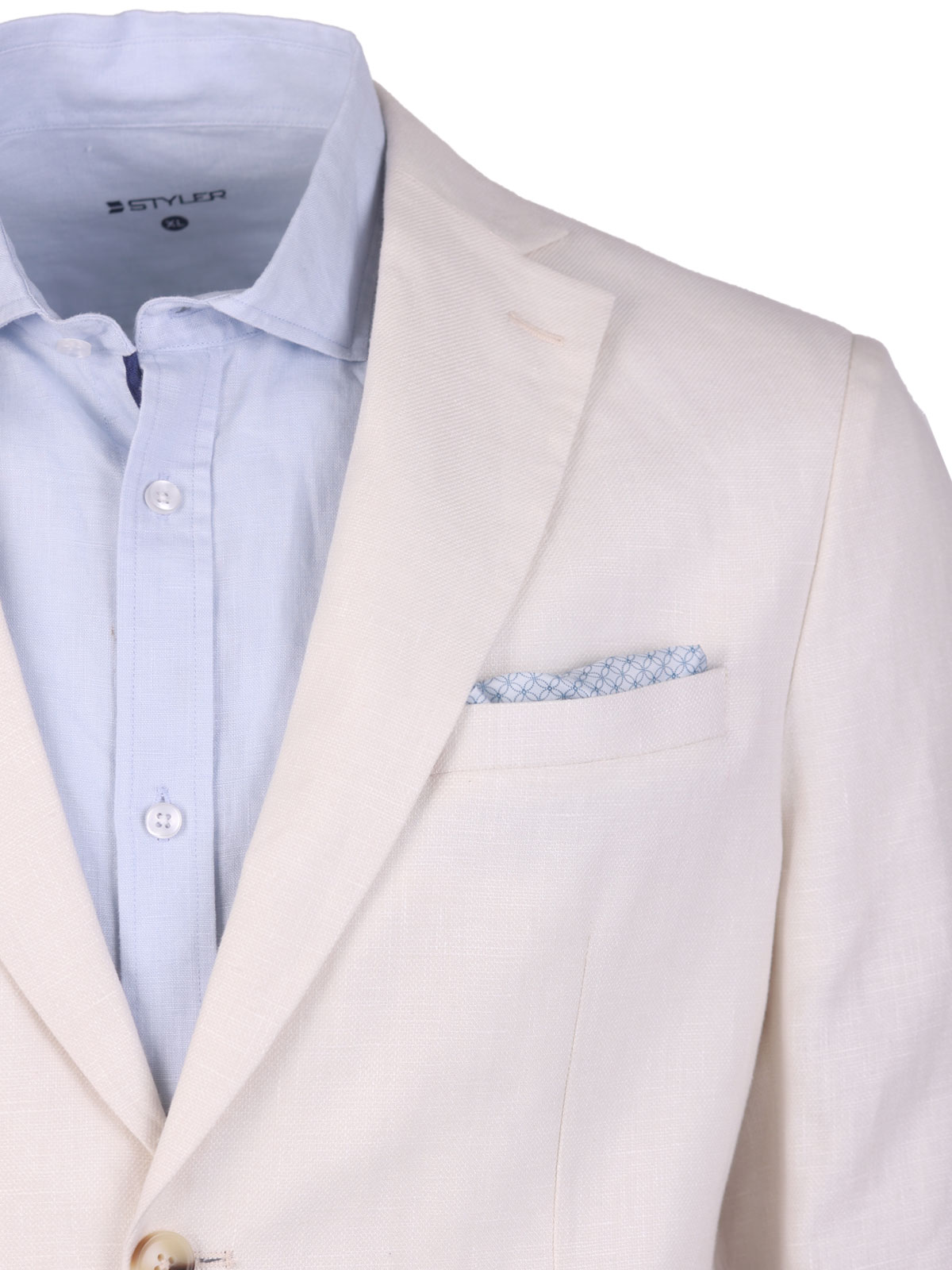 Mens linen jacket in white - 61103 € 133.86 img3