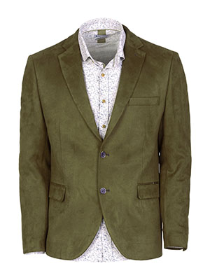 Mens jacket in green suede-61110-€ 139.48