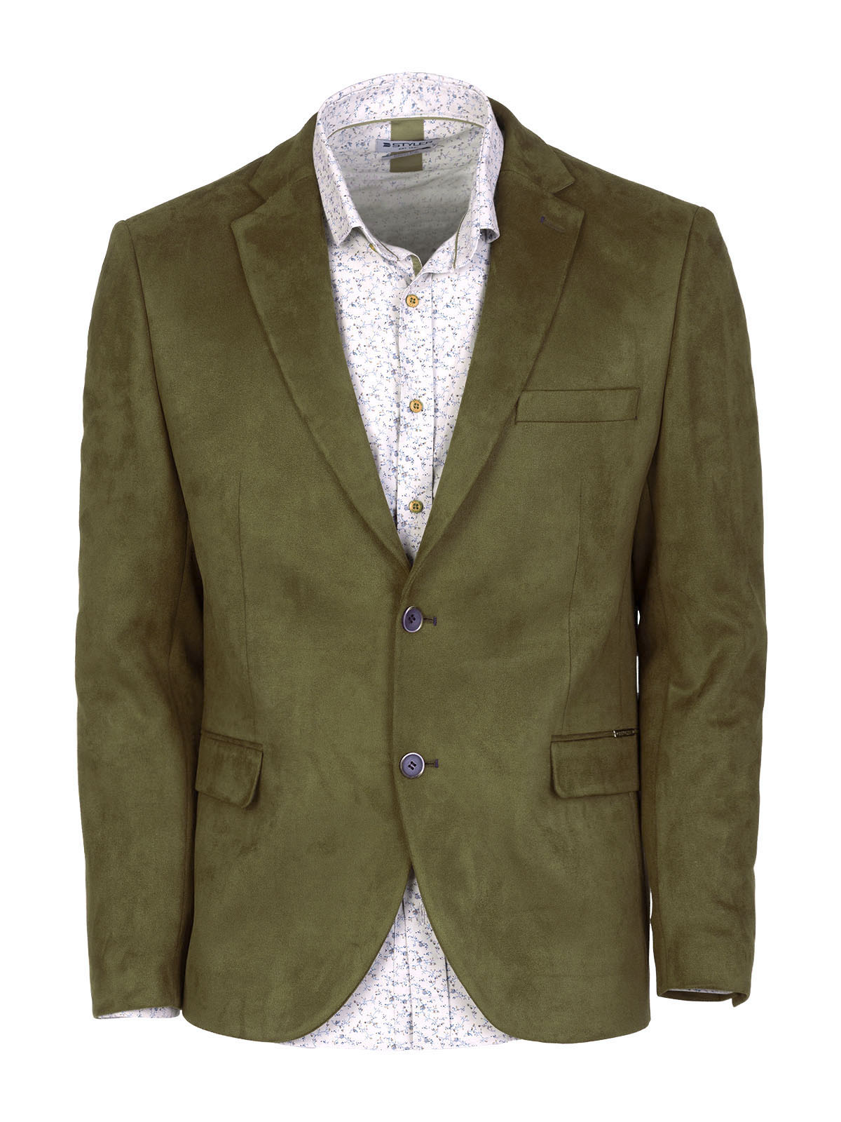 Jachetă pentru bărbați în velur verde - 61110 € 139.48 img1