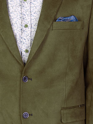 Mens jacket in green suede - 61110 139.48 € img2