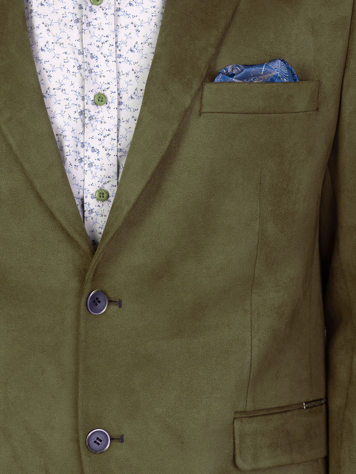 Mens jacket in green suede - 61110 139.48 € img2