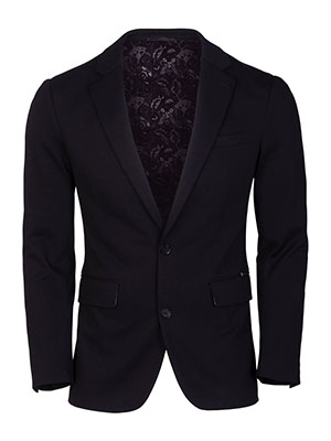 Blazer negru pentru bărbați  jersey max - 61114 - € 128.79