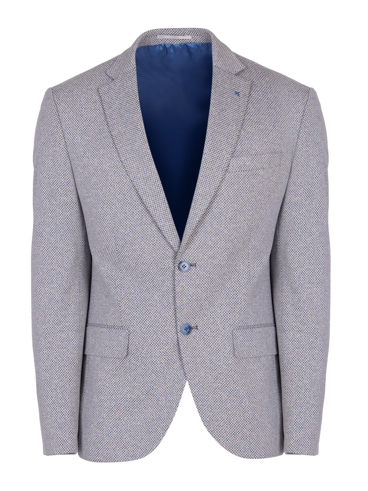 Jachetă pentru bărbați din vichy albastr - 61243 € 148.48 img1