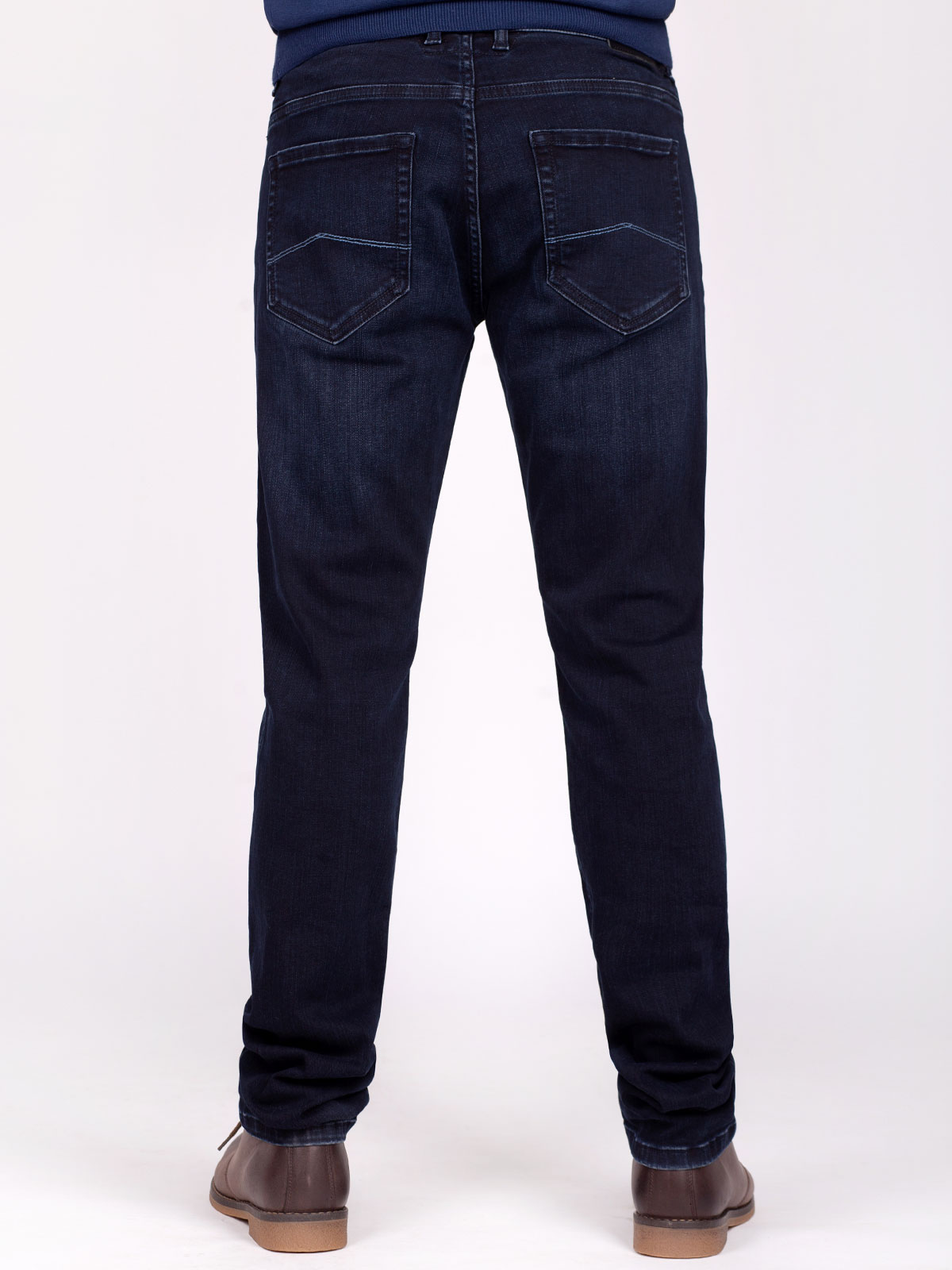 Navy blue jeans with tonal stitching - 62159 € 78.18 img3